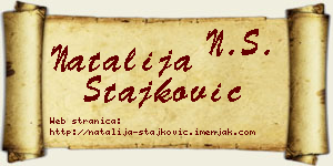 Natalija Stajković vizit kartica
